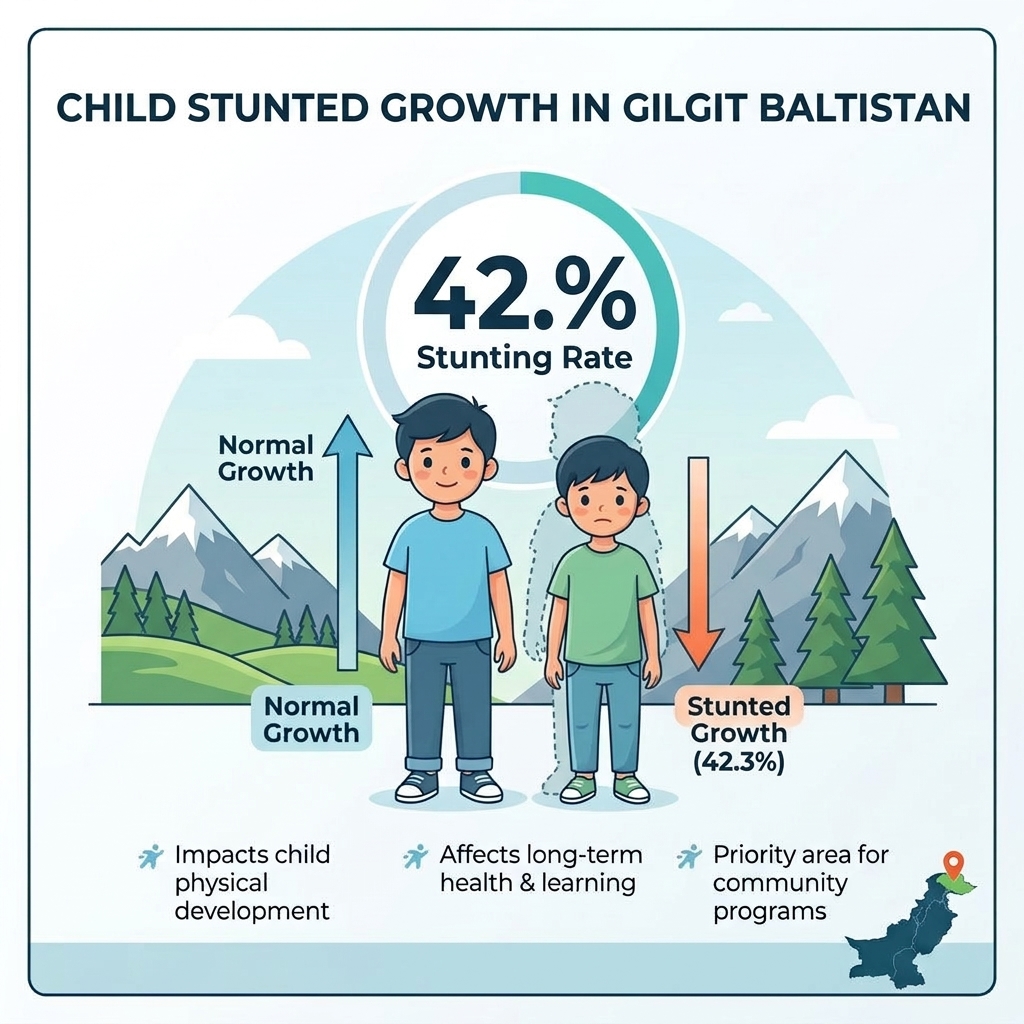 Child stunting growth — 42.3